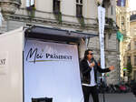 Marco Pogo (Dr. Dominik Wlazny) auf Wahlkampftour in Graz, 23.09.2022<br />
<br />
<a href= https://upload.wikimedia.org/wikipedia/commons/f/fa/Marco_Pogo_in_Graz.3.jpg ><u><b>Höhere Auflösung</b></u></a><br />
<br />
Tags: Marco Pogo, Dominik Wlazny, Bundespräsidentenwahl Österreich 2022<br />
<br />
© Armin Ademovic, CC-BY-SA-4.0